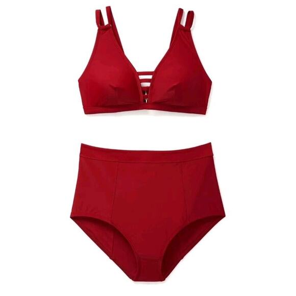 Bikini set Adore Me 1X-Large bikini top / 1X-Large Bikini Bottoms Ruby Red - Picture 1 of 7